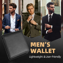 Load image into Gallery viewer, Genuine Leather Slim Trifold Men Wallet with Coin