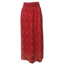 Load image into Gallery viewer, Double Lace Layer Chiffon Pleated Long Maxi Skirt Elastic