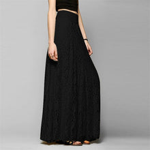 Load image into Gallery viewer, Double Lace Layer Chiffon Pleated Long Maxi Skirt Elastic