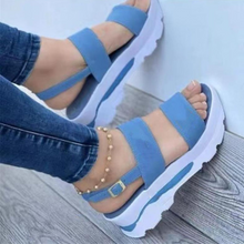 Load image into Gallery viewer, Fashion Wedge Platform Buckle Strap Sandals