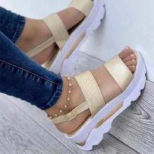 Load image into Gallery viewer, Fashion Wedge Platform Buckle Strap Sandals