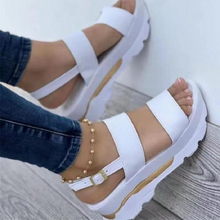 Load image into Gallery viewer, Fashion Wedge Platform Buckle Strap Sandals