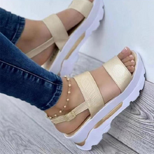 Load image into Gallery viewer, Fashion Wedge Platform Buckle Strap Sandals