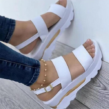 Load image into Gallery viewer, Fashion Wedge Platform Buckle Strap Sandals