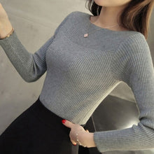 Load image into Gallery viewer, Casual Long Sleeve Knitted Sweater