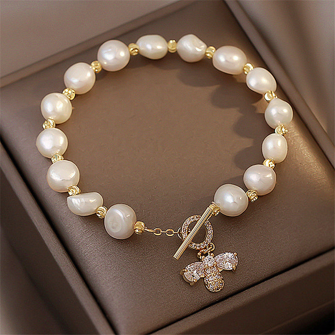 Pearl Little Bee Bracelet