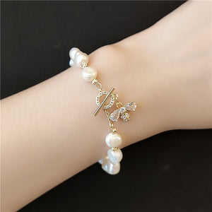 Pearl Little Bee Bracelet