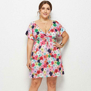 Floral Print Short Dress