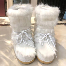 Load image into Gallery viewer, Snow Boots Fluffy Lace Up Middle