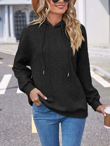 Autumn Hooded Sweater Long Sleeve Knitted