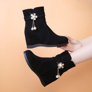 Snow Boots New Rhinestone Inner Heightened