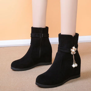 Snow Boots New Rhinestone Inner Heightened