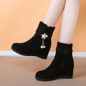 Snow Boots New Rhinestone Inner Heightened