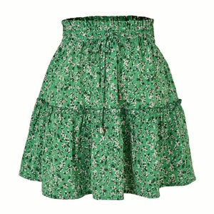 High Waist Fashion Printed Skirt Bohemian