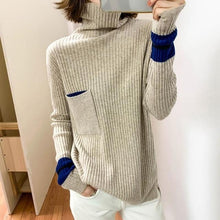 Load image into Gallery viewer, Fashion High Collar Sweater