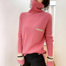 Load image into Gallery viewer, Fashion High Collar Sweater