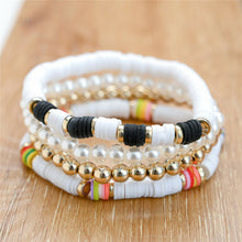 Load image into Gallery viewer, 4pcs/set Boho Round Heishi Beads Multilayer Wrap Bracelet