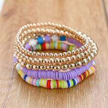 Load image into Gallery viewer, 4pcs/set Boho Round Heishi Beads Multilayer Wrap Bracelet