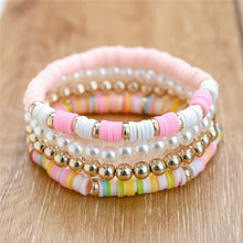 Load image into Gallery viewer, 4pcs/set Boho Round Heishi Beads Multilayer Wrap Bracelet