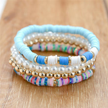 Load image into Gallery viewer, 4pcs/set Boho Round Heishi Beads Multilayer Wrap Bracelet