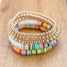 Load image into Gallery viewer, 4pcs/set Boho Round Heishi Beads Multilayer Wrap Bracelet