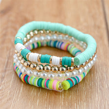 Load image into Gallery viewer, 4pcs/set Boho Round Heishi Beads Multilayer Wrap Bracelet