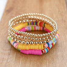 Load image into Gallery viewer, 4pcs/set Boho Round Heishi Beads Multilayer Wrap Bracelet