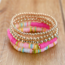 Load image into Gallery viewer, 4pcs/set Boho Round Heishi Beads Multilayer Wrap Bracelet