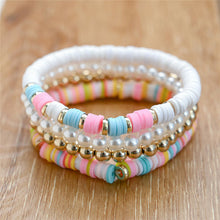 Load image into Gallery viewer, 4pcs/set Boho Round Heishi Beads Multilayer Wrap Bracelet