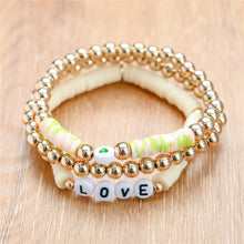 Load image into Gallery viewer, 4pcs/set Boho Round Heishi Beads Multilayer Wrap Bracelet