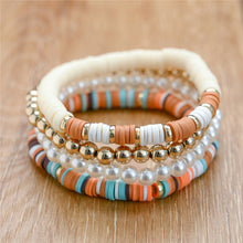 Load image into Gallery viewer, 4pcs/set Boho Round Heishi Beads Multilayer Wrap Bracelet