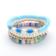 Load image into Gallery viewer, 4pcs/set Boho Round Heishi Beads Multilayer Wrap Bracelet