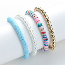 Load image into Gallery viewer, 4pcs/set Boho Round Heishi Beads Multilayer Wrap Bracelet