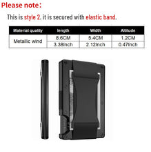 Load image into Gallery viewer, Men Wallet Slim Thin Metal Purse Magnetic