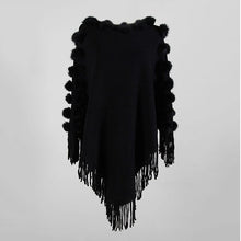 Load image into Gallery viewer, Autumn Winter Tassel Hairball Cape Poncho Oversized Sweater