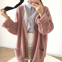 Load image into Gallery viewer, Autumn Winter Warm Women Oversized Knitting Cardigan