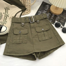 Load image into Gallery viewer, Cargo Mini Denim Skirt Multi Pockets