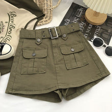 Load image into Gallery viewer, Cargo Mini Denim Skirt Multi Pockets
