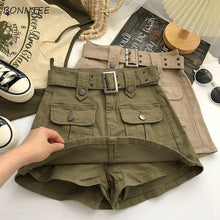 Load image into Gallery viewer, Cargo Mini Denim Skirt Multi Pockets