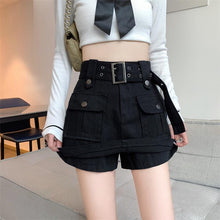 Load image into Gallery viewer, Cargo Mini Denim Skirt Multi Pockets