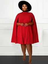 Load image into Gallery viewer, Elegant Dress with Flare Sleeves Party Sexy Pleated