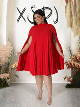 Load image into Gallery viewer, Elegant Dress with Flare Sleeves Party Sexy Pleated