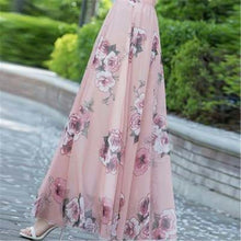 Load image into Gallery viewer, Chiffon Floral Maxi Summer Skirt Long High Waist