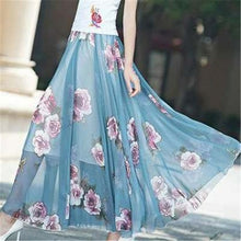 Load image into Gallery viewer, Chiffon Floral Maxi Summer Skirt Long High Waist