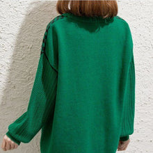 Load image into Gallery viewer, Patchwork Plaid Knit Midi Cardigan