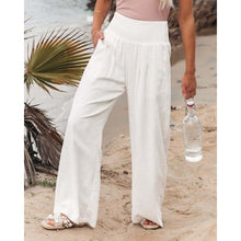 Load image into Gallery viewer, Cotton Linen Wide Leg Pants Casual Loose