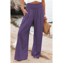 Load image into Gallery viewer, Cotton Linen Wide Leg Pants Casual Loose