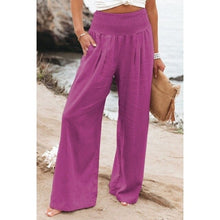 Load image into Gallery viewer, Cotton Linen Wide Leg Pants Casual Loose