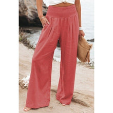 Load image into Gallery viewer, Cotton Linen Wide Leg Pants Casual Loose