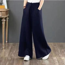 Load image into Gallery viewer, Cotton Linen Wide Leg Pants Casual